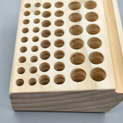 46 Holes Wooden Watchmaker Tool Holder For Repair Tool Organizer Stand