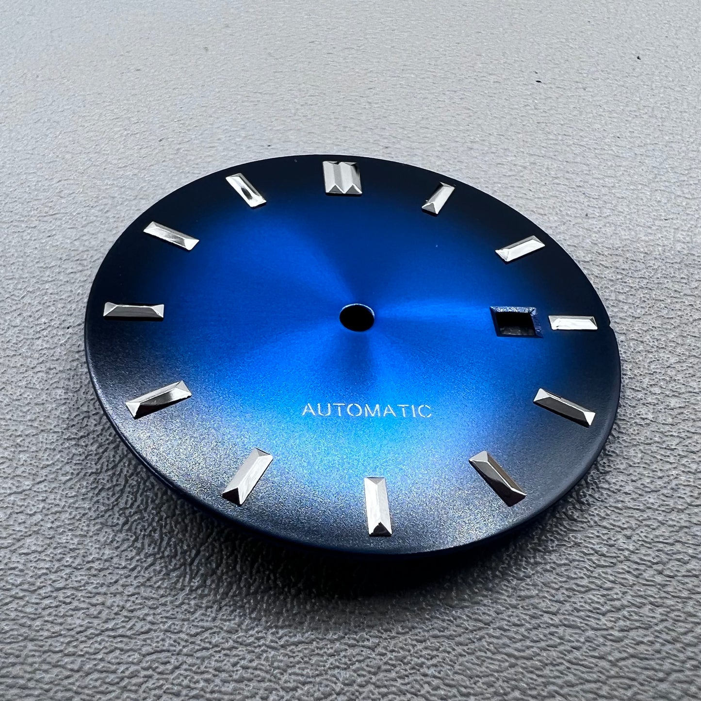 32.8mm blue luminous watch dial for 2813 Miyota 8200 8215 movement, ideal for precise timepieces.