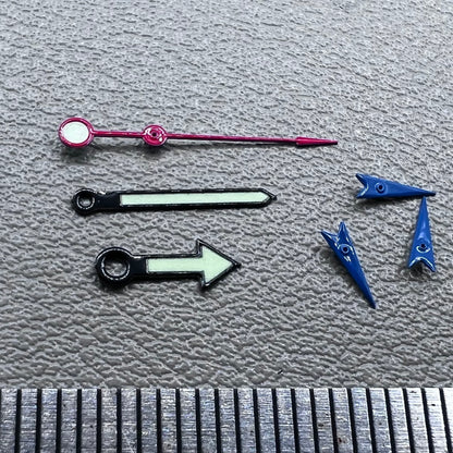 2 Sets Green Luminous Arrow Shape Watch Hands for Miyota OS10 OS20 OS60 OS80