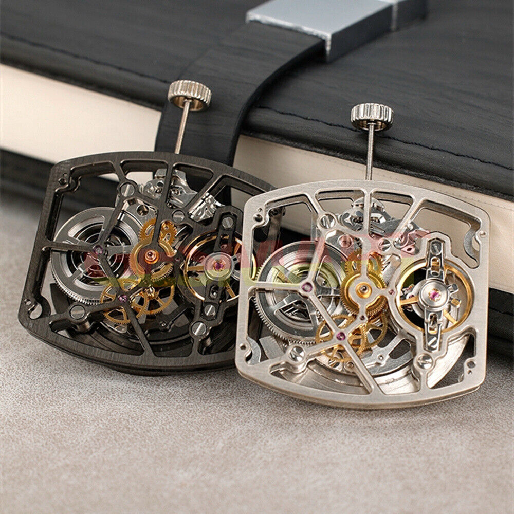 Asian HZ1C00D watch accessory featuring silver and black hollow barrel design, automatic mechanical movement, stylish precision.