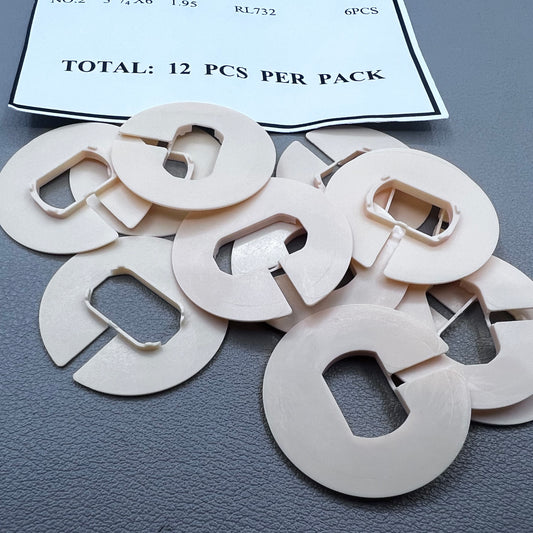 Set of 12 2-line watch movement case spacers, size 3.75, for precise accessory fitting.