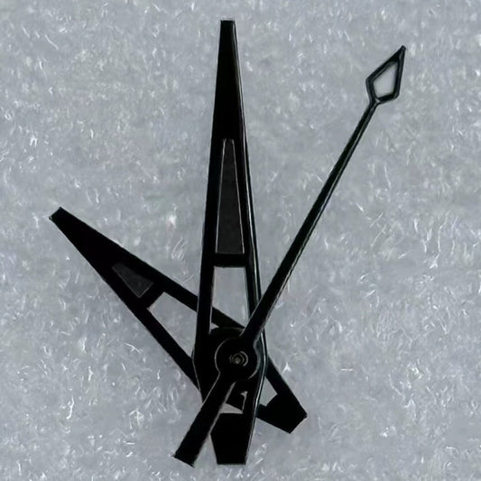 Green lume black big arrow watch hands for NH35/36 movement with luminous coating for clear visibility.