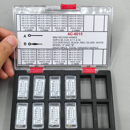 400PCS/Box Multi Color Watch Mini Second Hands In A/B Sizes #AC-6015