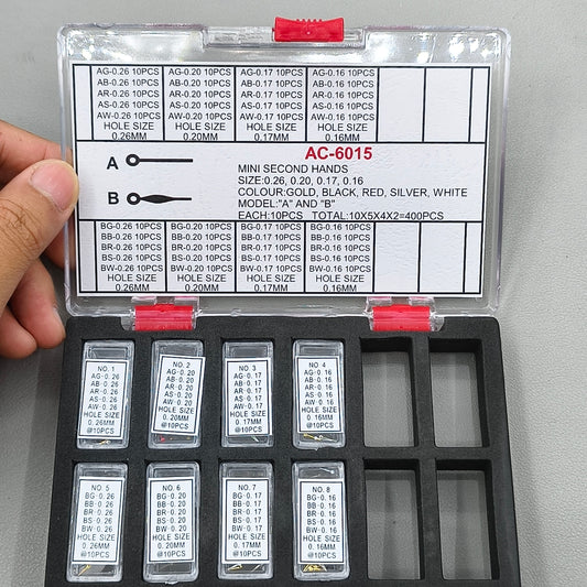 400PCS/Box Multi Color Watch Mini Second Hands In A/B Sizes #AC-6015