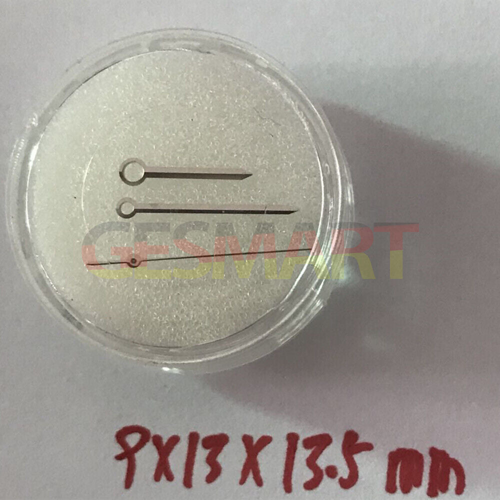 Silver trim watch hands sized 9x13x13.5mm for China-made 8200 8215 2813 movement, precision fit accessory.
