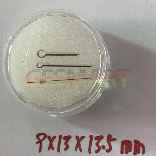 Silver trim watch hands sized 9x13x13.5mm for China-made 8200 8215 2813 movement, precision fit accessory.