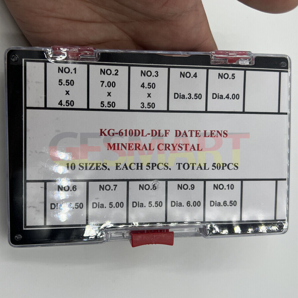Loupe ronde rectangulaire à bulles minérales avec fenêtre de date pour cristal de montre