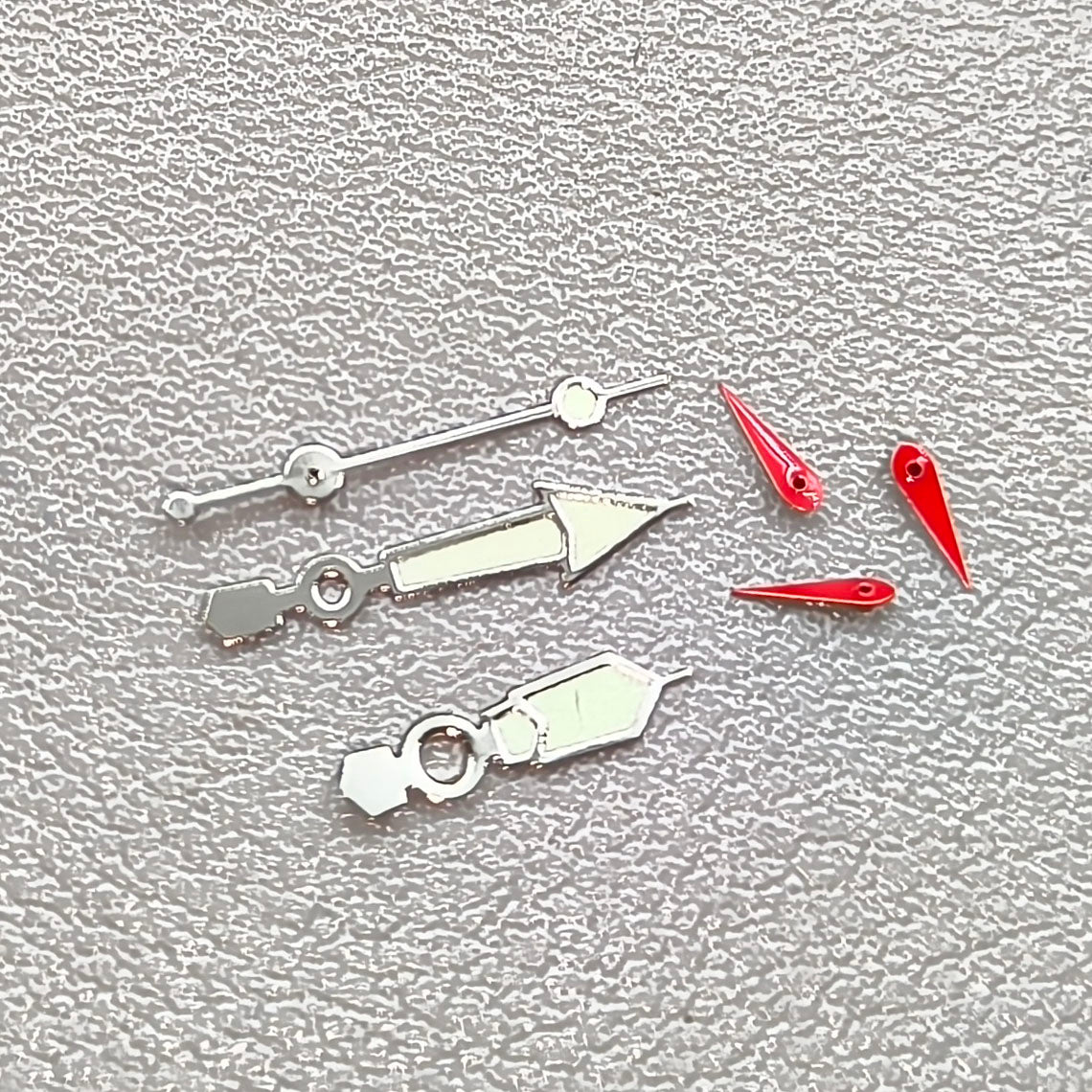 2 Sets Silver Trim Green Luminous Red Second Watch Hands for Miyota 0S60