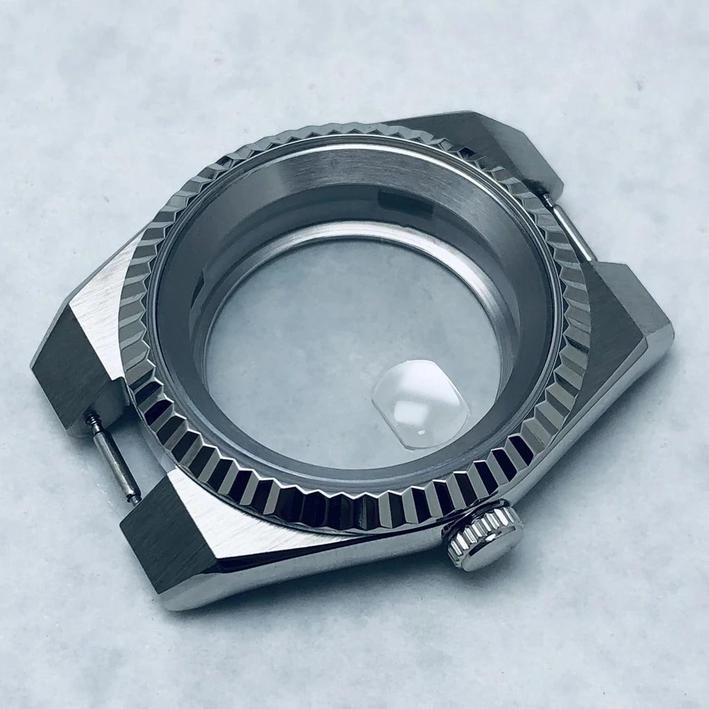 904L Black 40mm Land-Dwellwe Watch Case+Strap Sapphire Glass For NH34 NH35 NH36