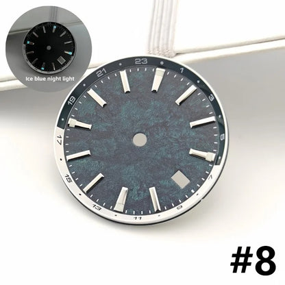 32mm BGW9 Ice Blue Luminous Watch Dial for NH34/NH35/NH36/4R35A/4R36A Movement