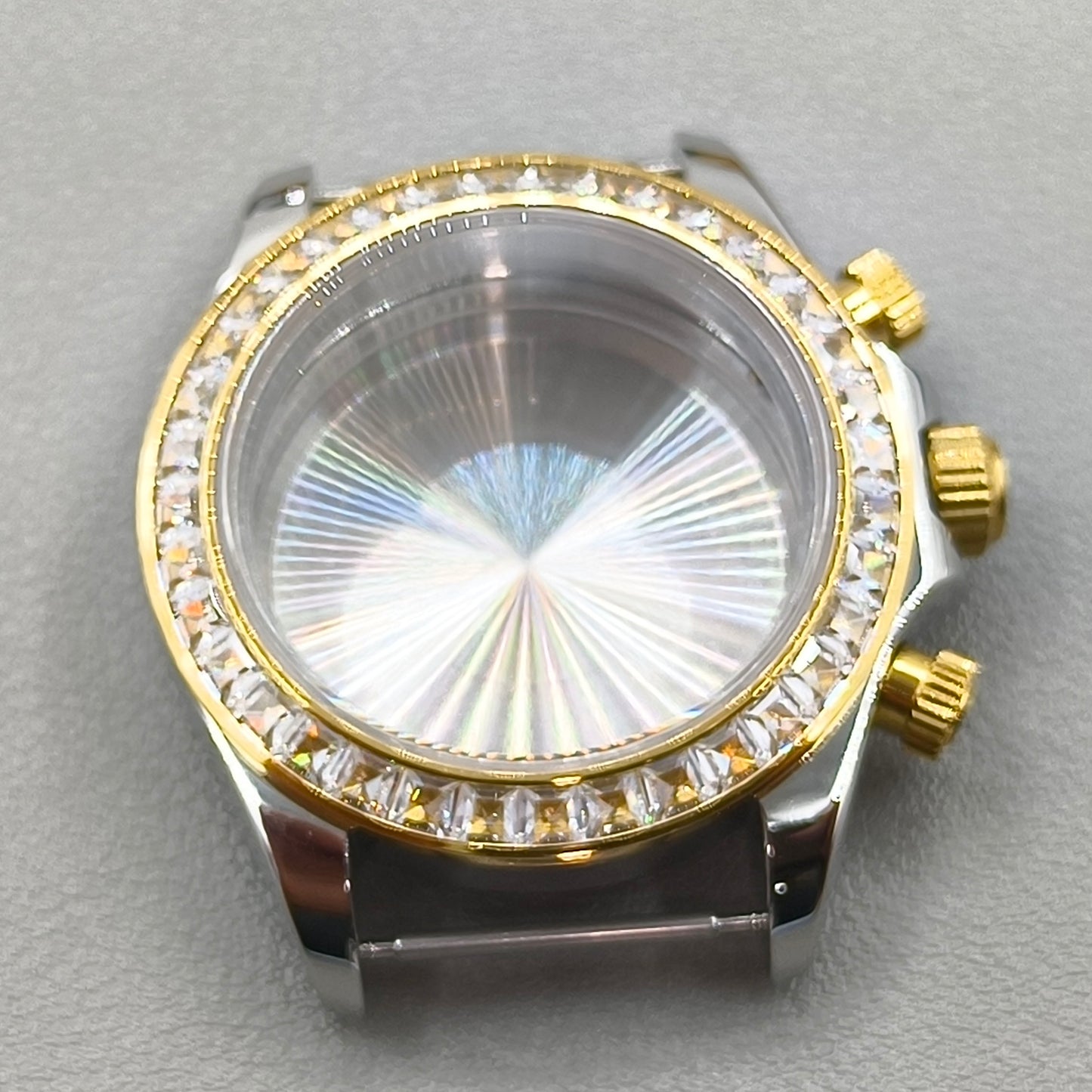 Personalized 39.3mm Stainless Steel Watch Case DTN Diamond Bezel for VK63