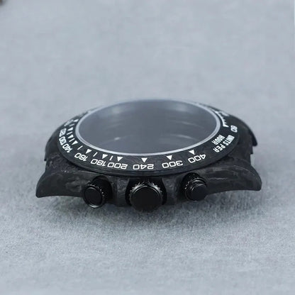 VK63/4130 Carbon Fiber Watch Case 38mm Carbon Fiber Bezel Sapphire Glass