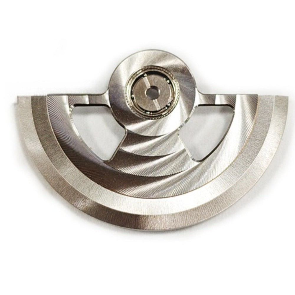 Silver waved bilateral symmetrical hollow rotor oscillating weight for NH35 NH36 watch movement