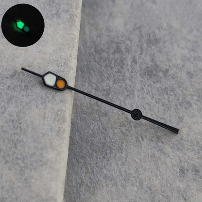 Watch Hands Silver Black For NH35 NH36 7S26 7S36 4R35 4R36 C3 Green Luminous