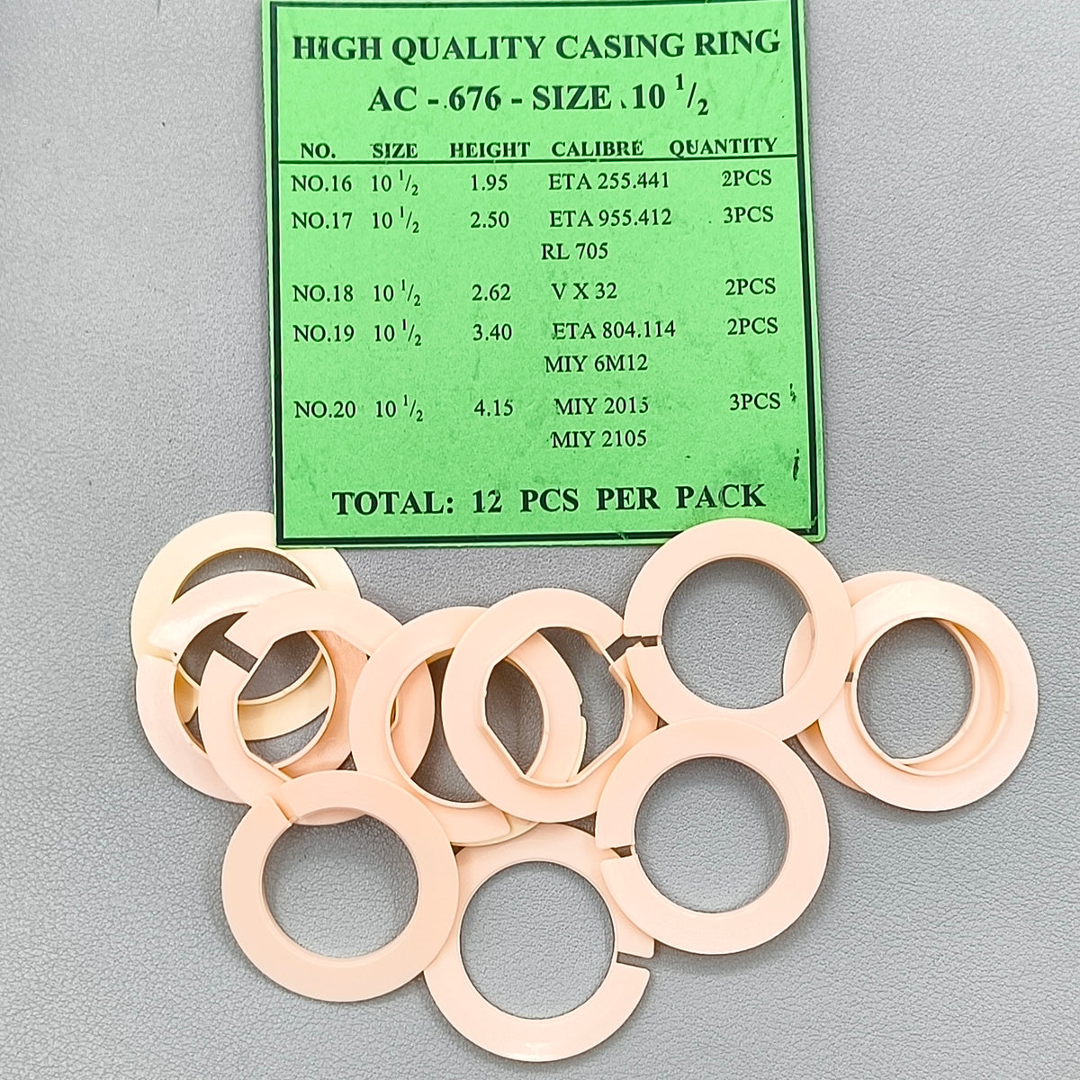 12 PIECES Movement Holder Spacer Casing Ring for ETA255.441/955.412/804.114