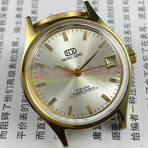 32mm China Made Manual Mechanical Watch 17 Jews Single Calendar Round Case