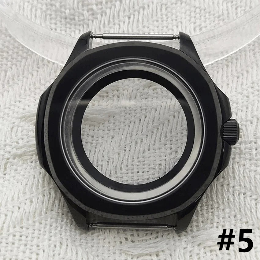 39MM 5ATM Stainless Steel Colorful Ring Sapphire Glass Cover for NH35 NH36 NH70