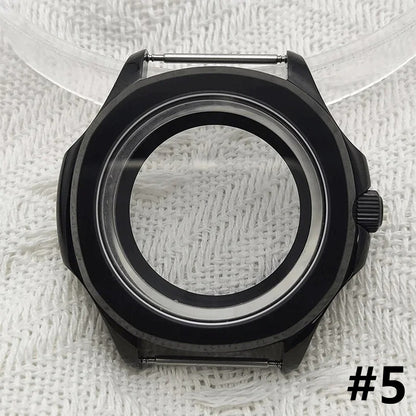39MM 5ATM Stainless Steel Colorful Ring Sapphire Glass Cover for NH35 NH36 NH70