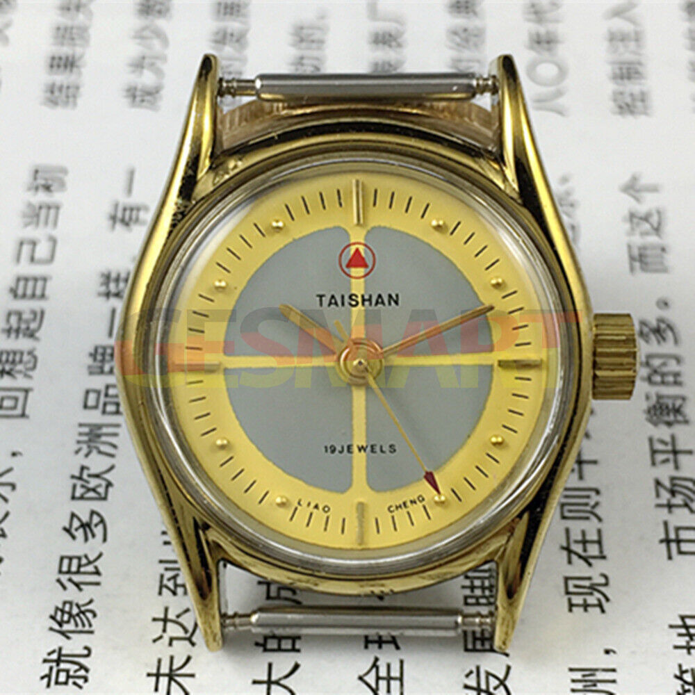 1. Liaocheng TAISHAN 27mm manual mechanical lady watch with gold nails and three hands.  