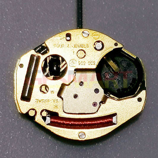 Montre <tc>ETA</tc> 902.002 à quartz, mouvement 2 aiguilles, fabrication suisse