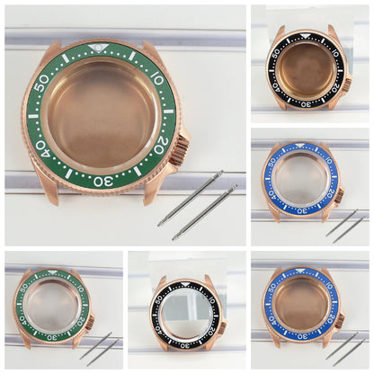 38mm Watch Case with Ceramic Bezel Sapphire Glass For NH35 NH36 Movement Mod Skx