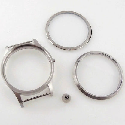 42mm Brushed 316L Steel Sapphire Glass Watch Case Fit ETA 6498 6497 3600 3620