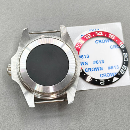 44mm Watch Case for Deep SEA for NH34 NH35 NH36 Black Red Bezel Solid Back