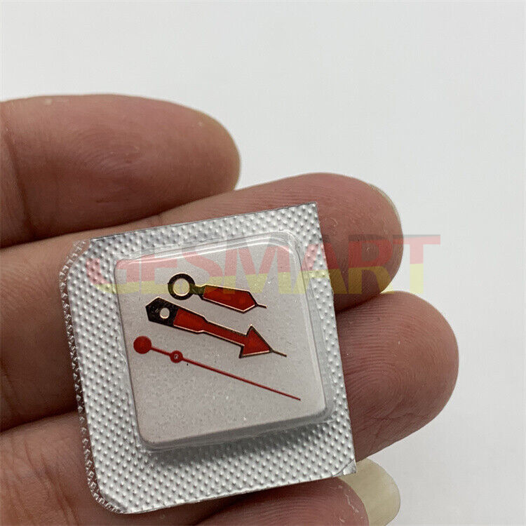 Green luminous arrow-style watch hands set with three pieces, compatible with Miyota NH35/NH36, for precise timekeeping.