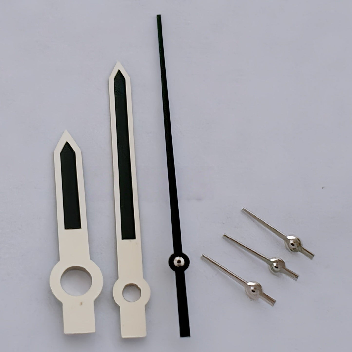 Silver Trim+Black Painted Watch Hands Fit for ETA/Dandong 7750 Movement M005.0/M005.1