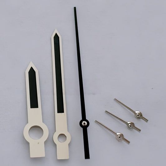 Silver Trim+Black Painted Watch Hands Fit for ETA/Dandong 7750 Movement M005.0/M005.1