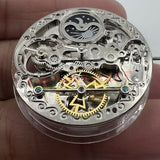 Double Mainspring Multi-function Hollow Mechanical Movement Double Time Zone