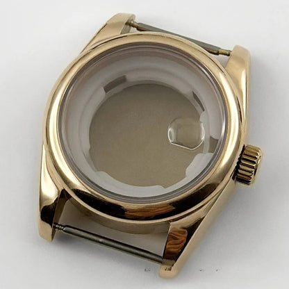 Ladies 31MM Round Bezel Sapphire Glass Jubilee bracelet Watch Case Fit NH05 NH06
