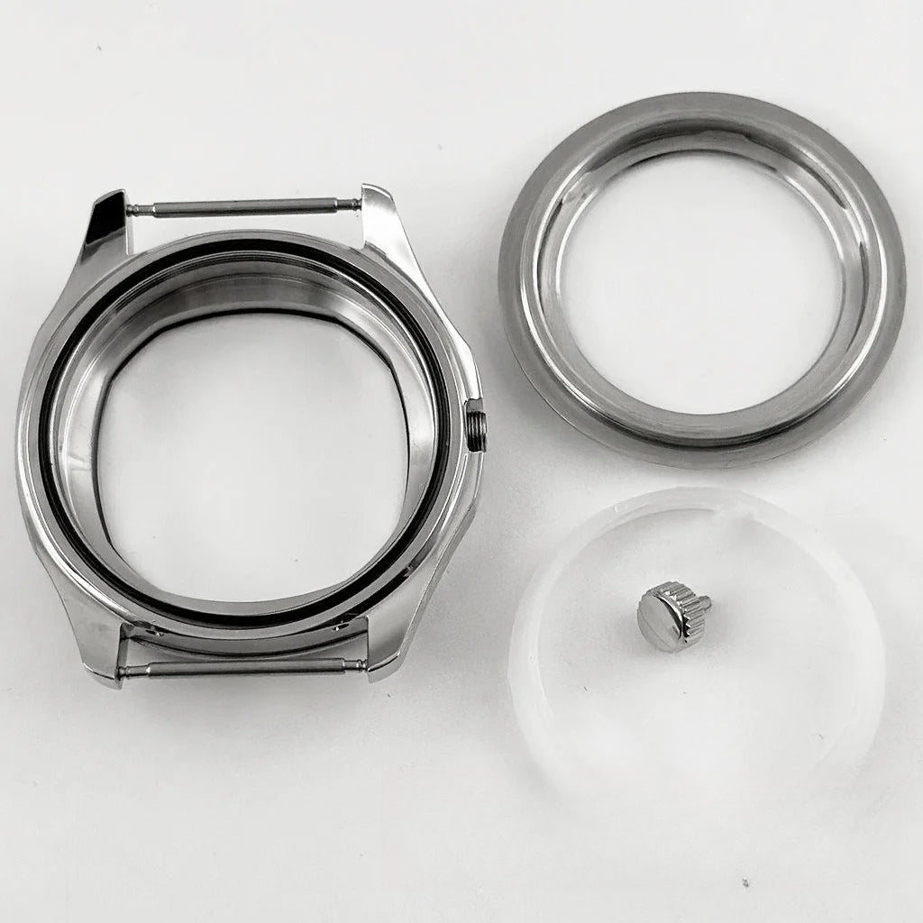 40mm Nautilus Rubber Strap Sapphire Glass Watch Case for NH34/35 NH36 NH38 4R35