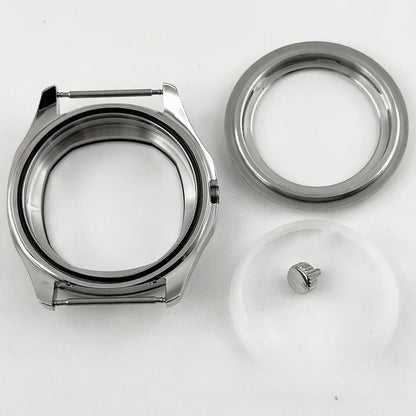 40mm Nautilus Rubber Strap Sapphire Glass Watch Case for NH34/35 NH36 NH38 4R35