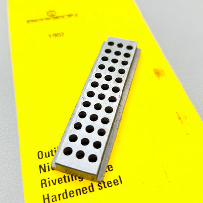 Swiss Bergeon 1902 Rivetting Stake In Steel With 36 Holes