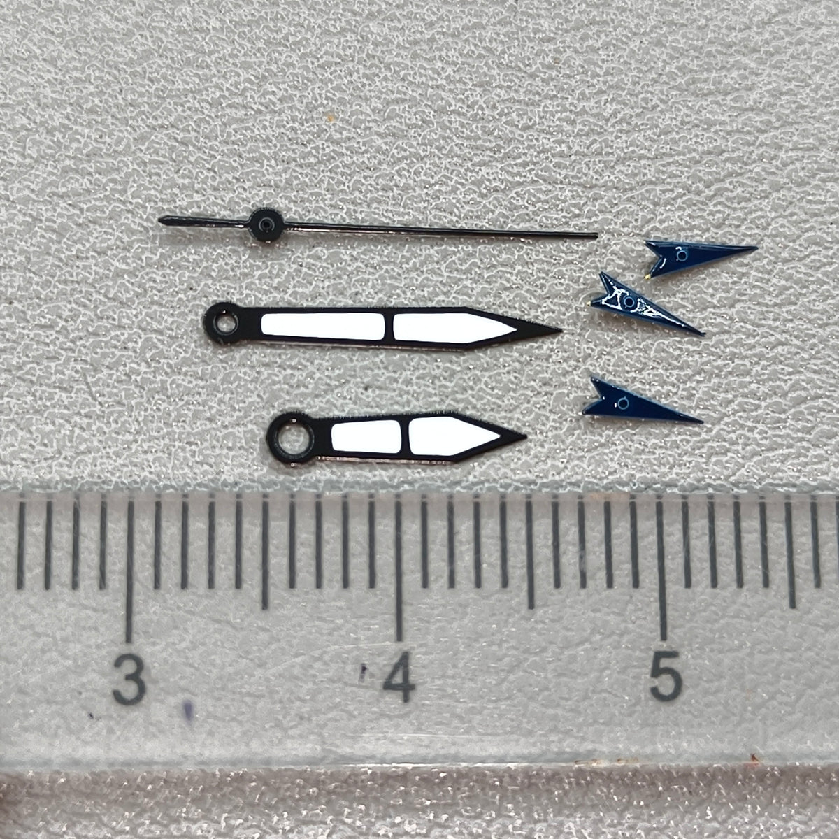 15mm Blue Small Second Hand Black Trim Watch Hands for OS10 OS60 OS80 Movement