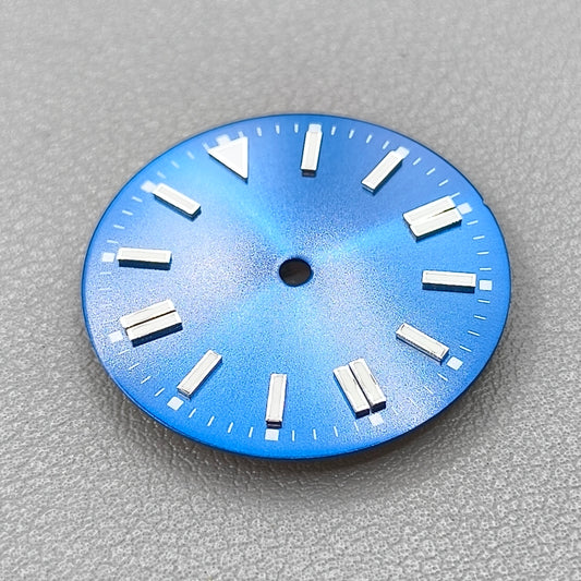 Blue Lume Sea Blue Metal Watch Dial For ETA2836 2824 Miyota 8205 8215
