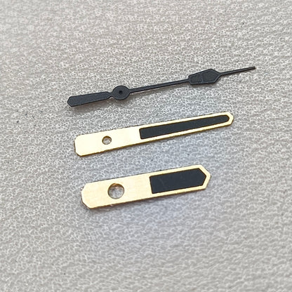 NO Lume Black Painted Golden Trim Watch Hands for NH35 NH36 NH70 NH72