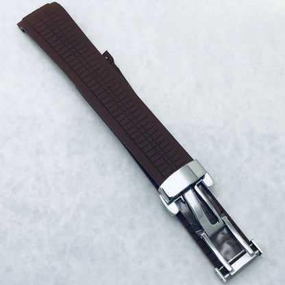 42mm Silver Watch Case Sapphire Glass Rubber Strap For NH35/34 NH36/38 NH70 NH72