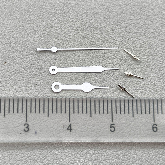 2 Sets/Pack White Trim Green Lume 6Pins Watch Hands for Miyota OS20 0S20