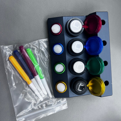 Die-cast alloy oil cup stand with 4 containers, China-made replacement for MSA17.000-04 watch accessories.