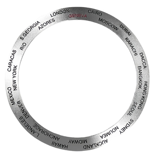 Silver 38/30.7mm aluminium slope bezel for SKX007 watch, enhancing durability and style.
