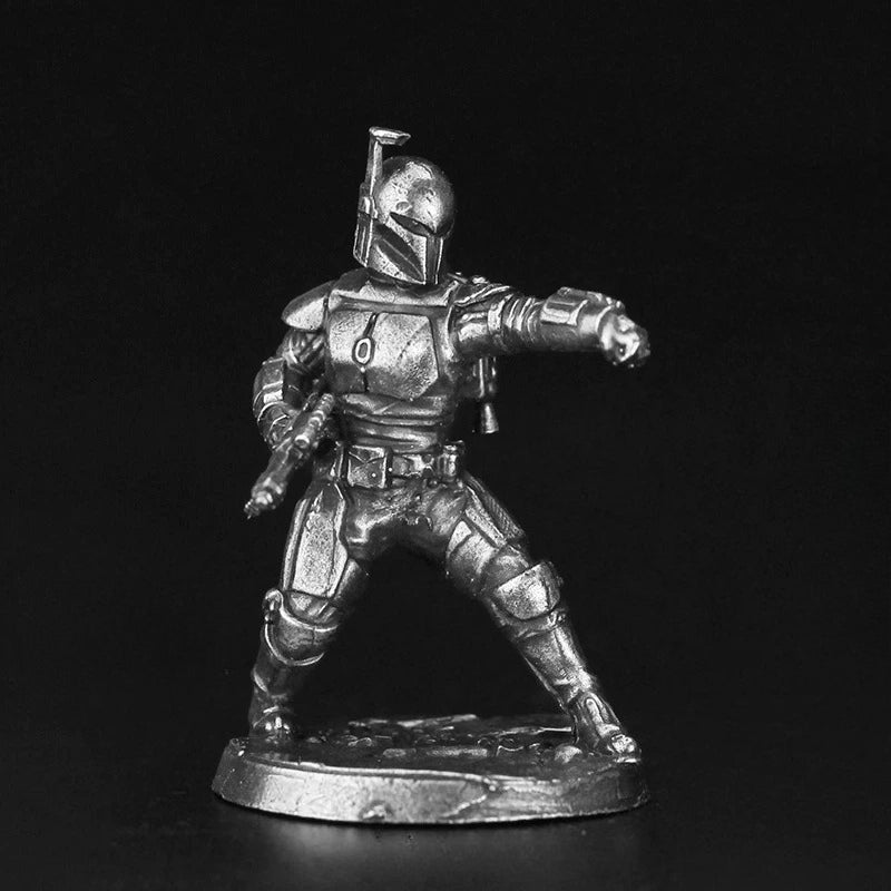 Bounty Hunter Gun Hand Aim Copper Figurine White Bronze Sci-Fi Wargame 362-16