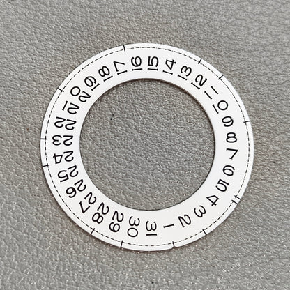 Date@3 Thickening White Date Wheel Overlay Generic for ETA 2824 Movement