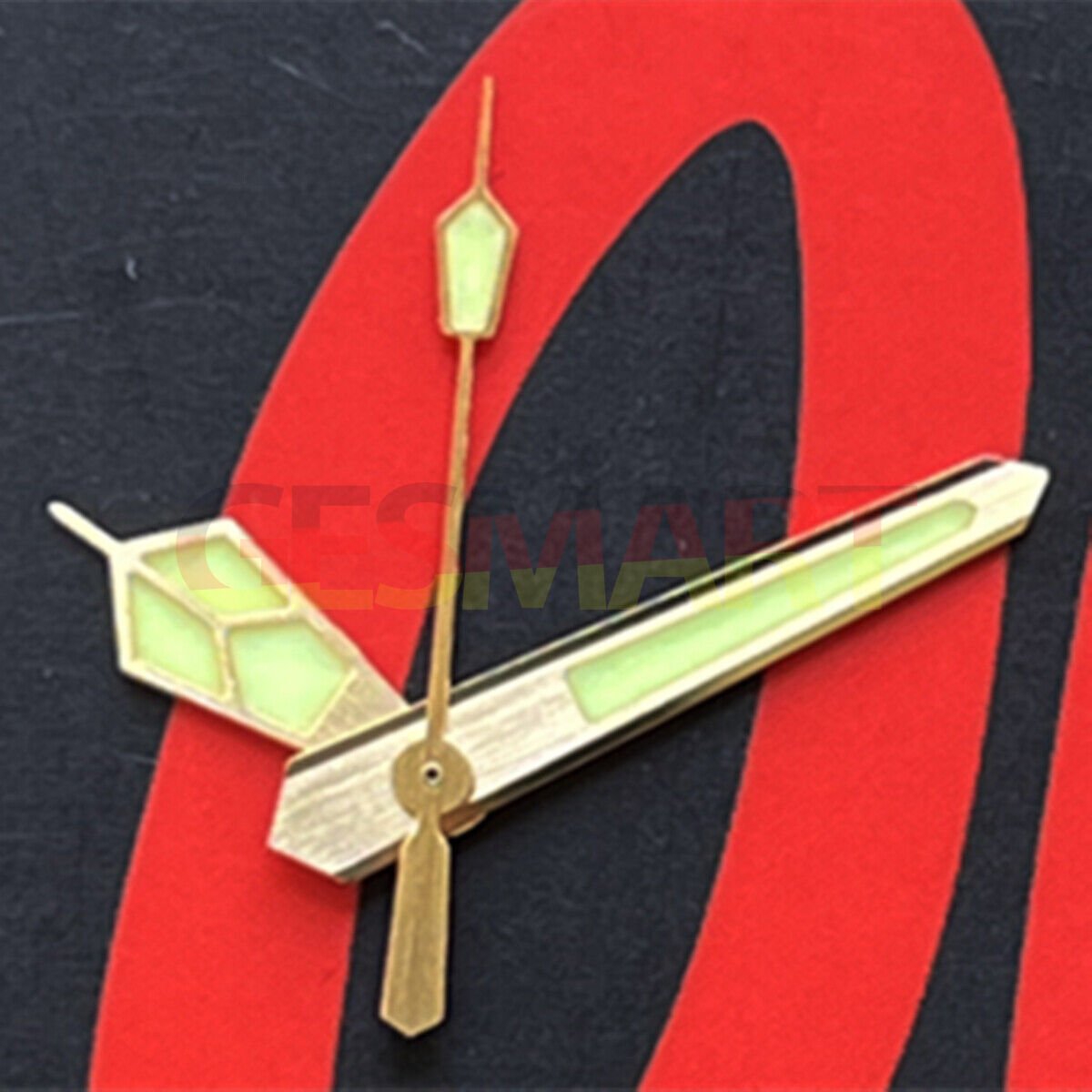 Golden Trim C3 Super Lume watch hands, designed for SKX/SBBN with NH35 NH36 movement, ideal for diving watches.