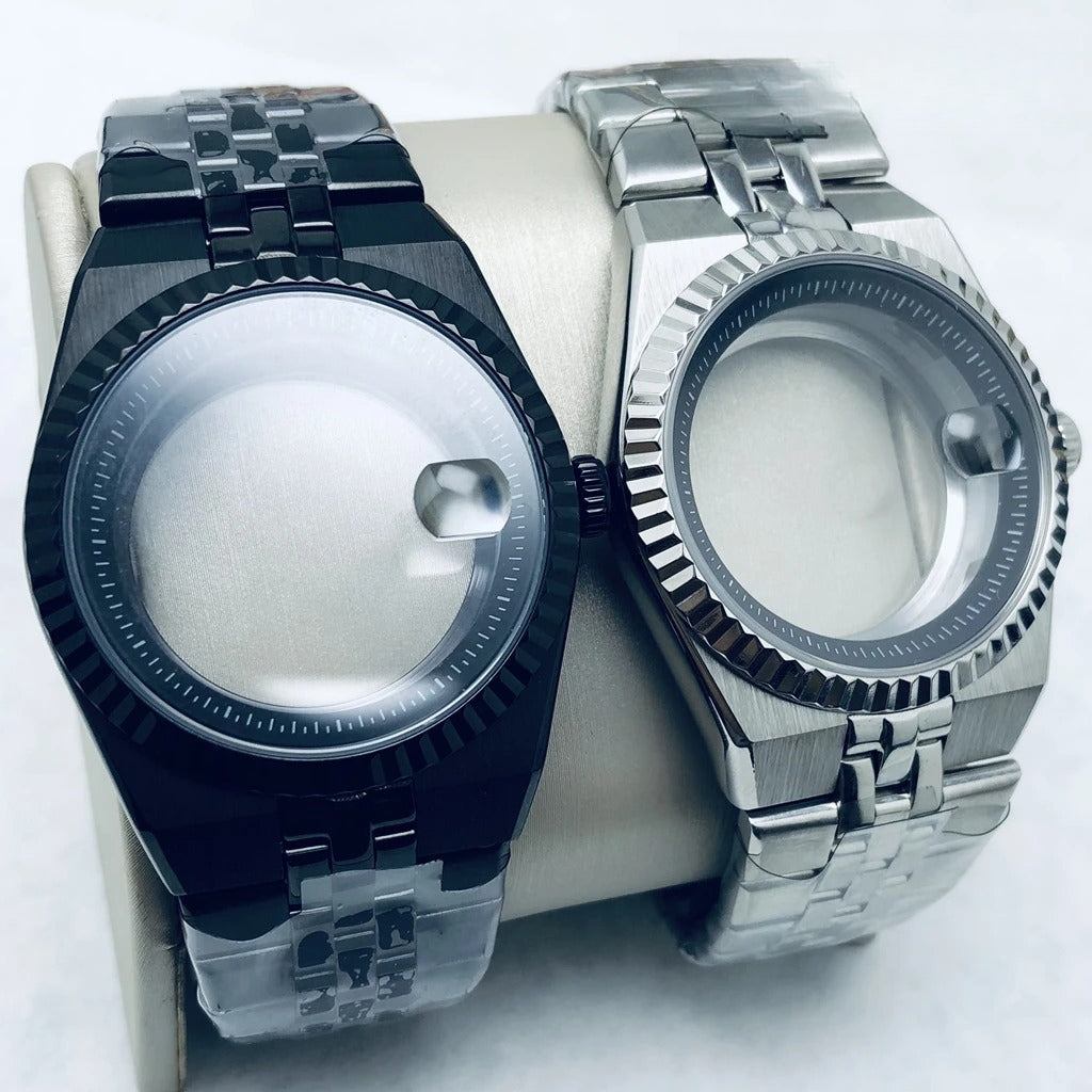 904L Stainless Steel 40mm Land-Dwellwe Watch Case+Strap Sapphire Glass for NH35