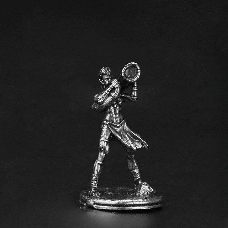 Orc War Horn Blower Copper Miniature Figurine White Bronze Wargame 318-6