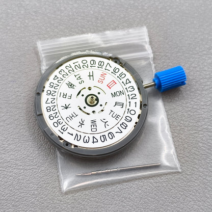 Japan Seiko NH36 Mechanical Movement Japanese+English Font Week Crown@3.8