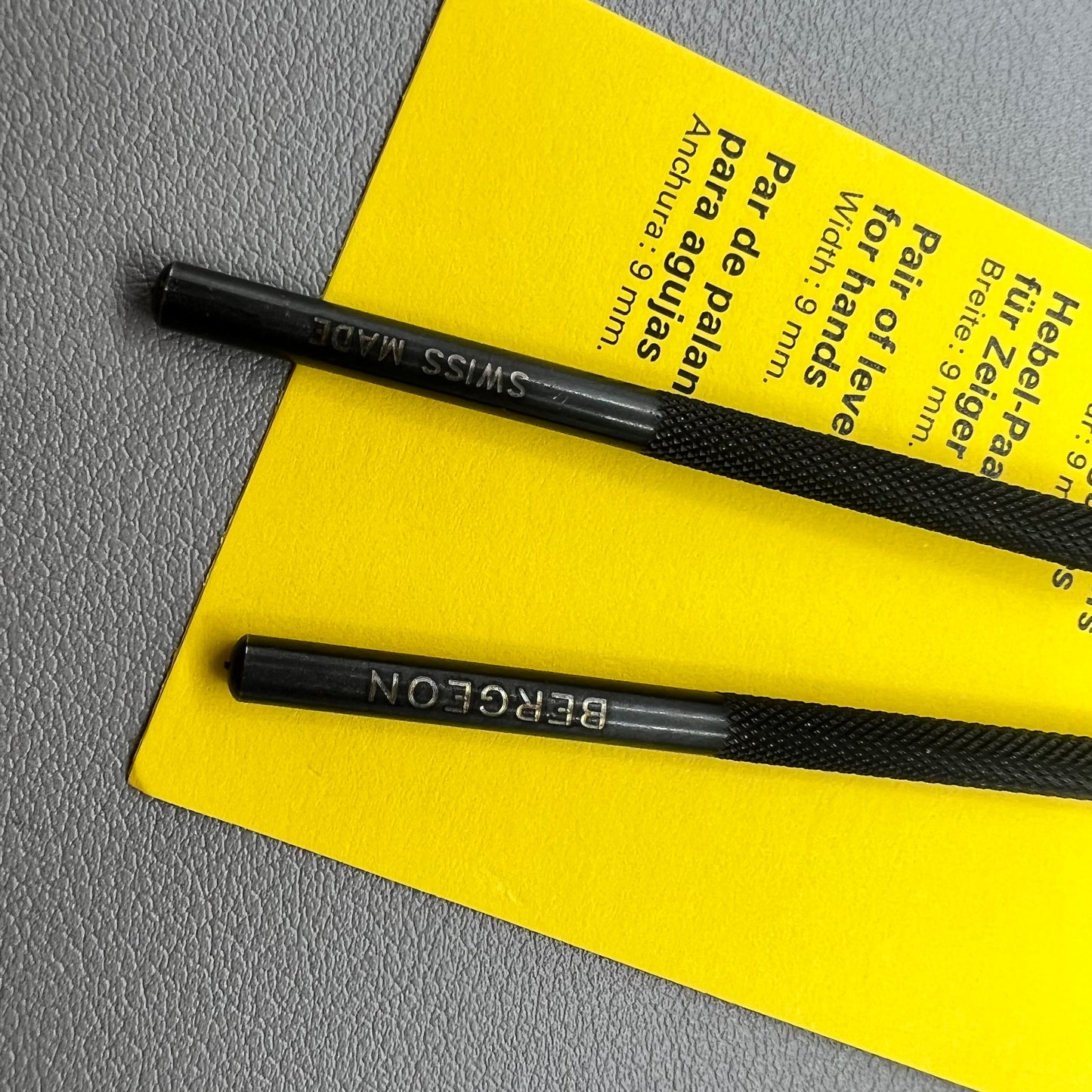 Leviers pour aiguilles de montre Bergeon 30012 Suisse, largeur 9mm