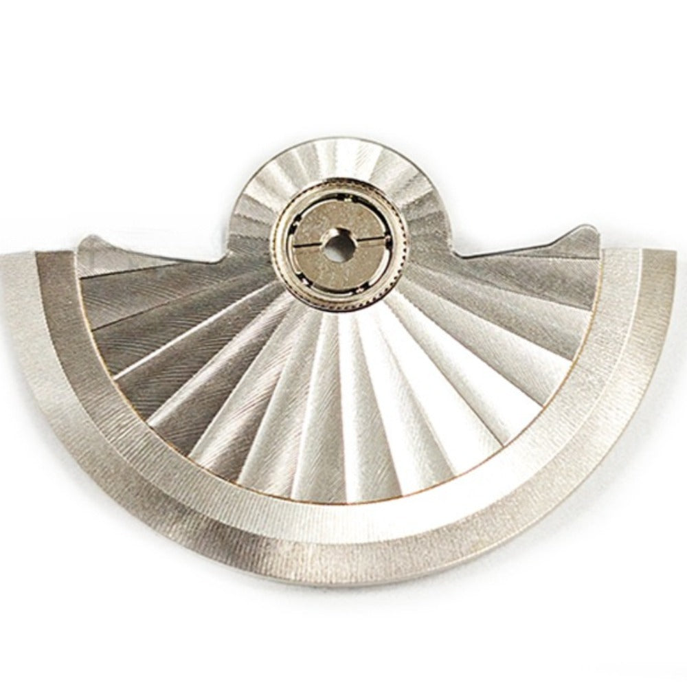 Silver Mod Radioactive Stripe Rotor Oscillating Weight for NH35 NH36 watch movements, enhancing performance.